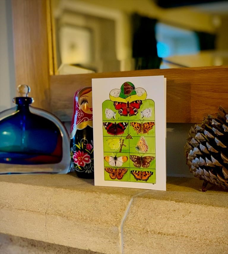 'Planfly' multipack A6 cards 6 for £10 - 3 x British butterflies and 3 x Butterfly Conservation Target Plants